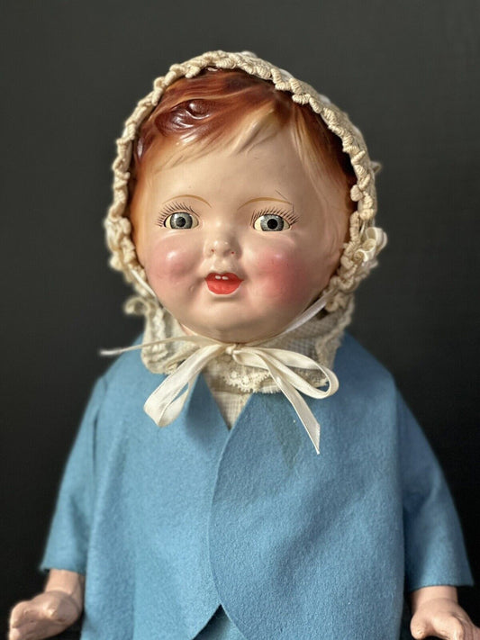 Vintage 1920’s “Kiddie Pal Dolly” by Regal Mfg Co Tin Sleep Eye 20” Doll