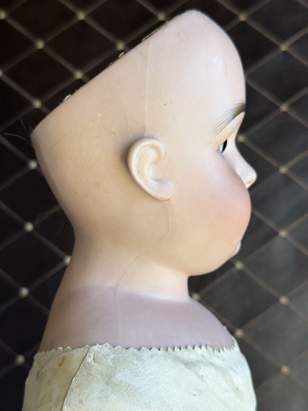 Large Antique German 27” Kestner Turned Bisque Shoulder Head Doll