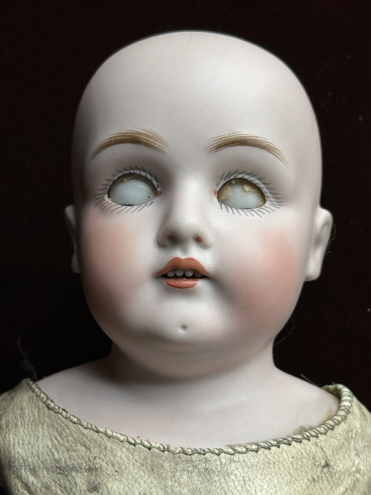 Antique German 19” Kestner 154 Bisque Shoulder Head Doll