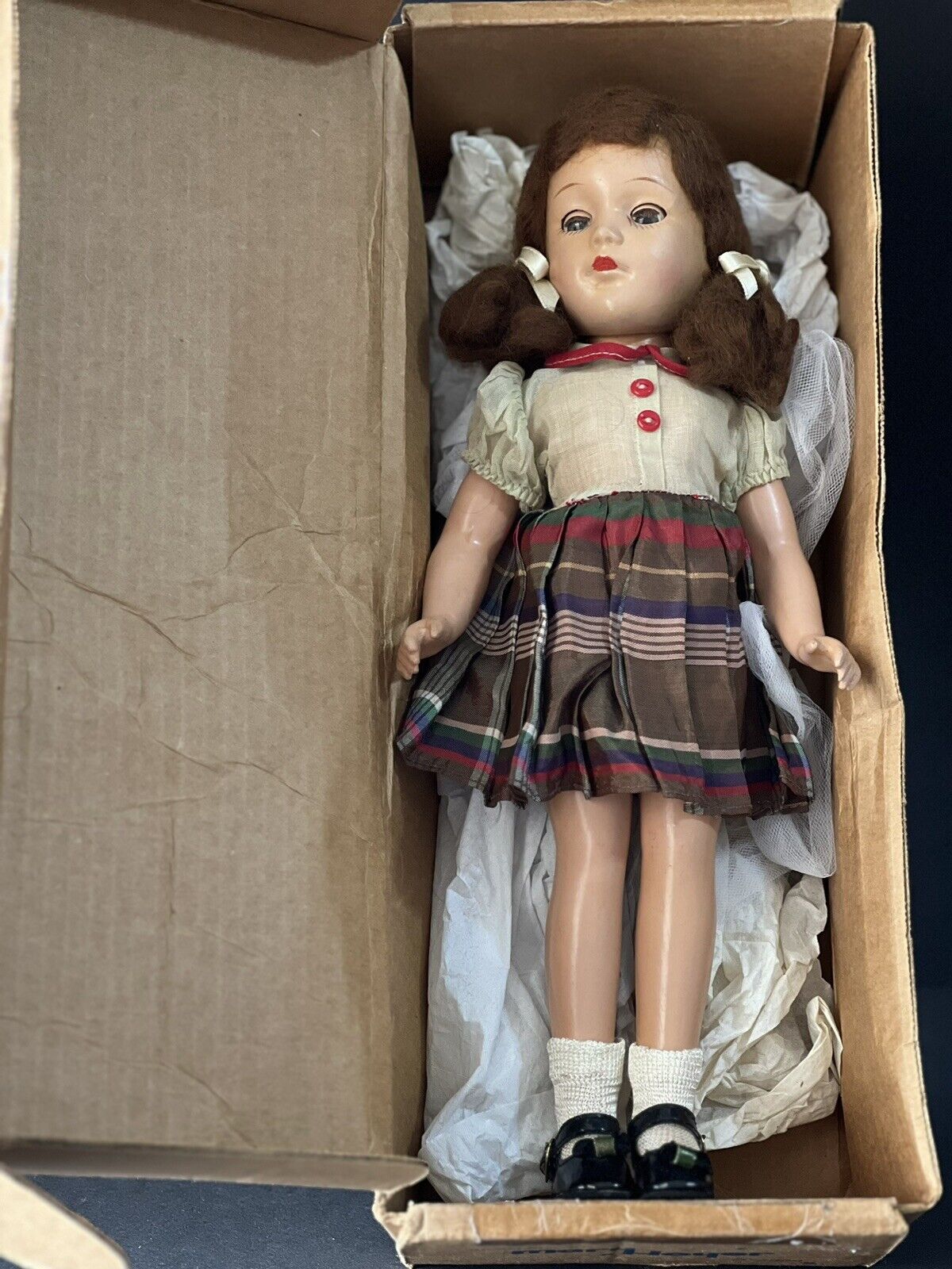 Collectible Vintage 1940’s Composition 14” Original Mary Hoyer Doll