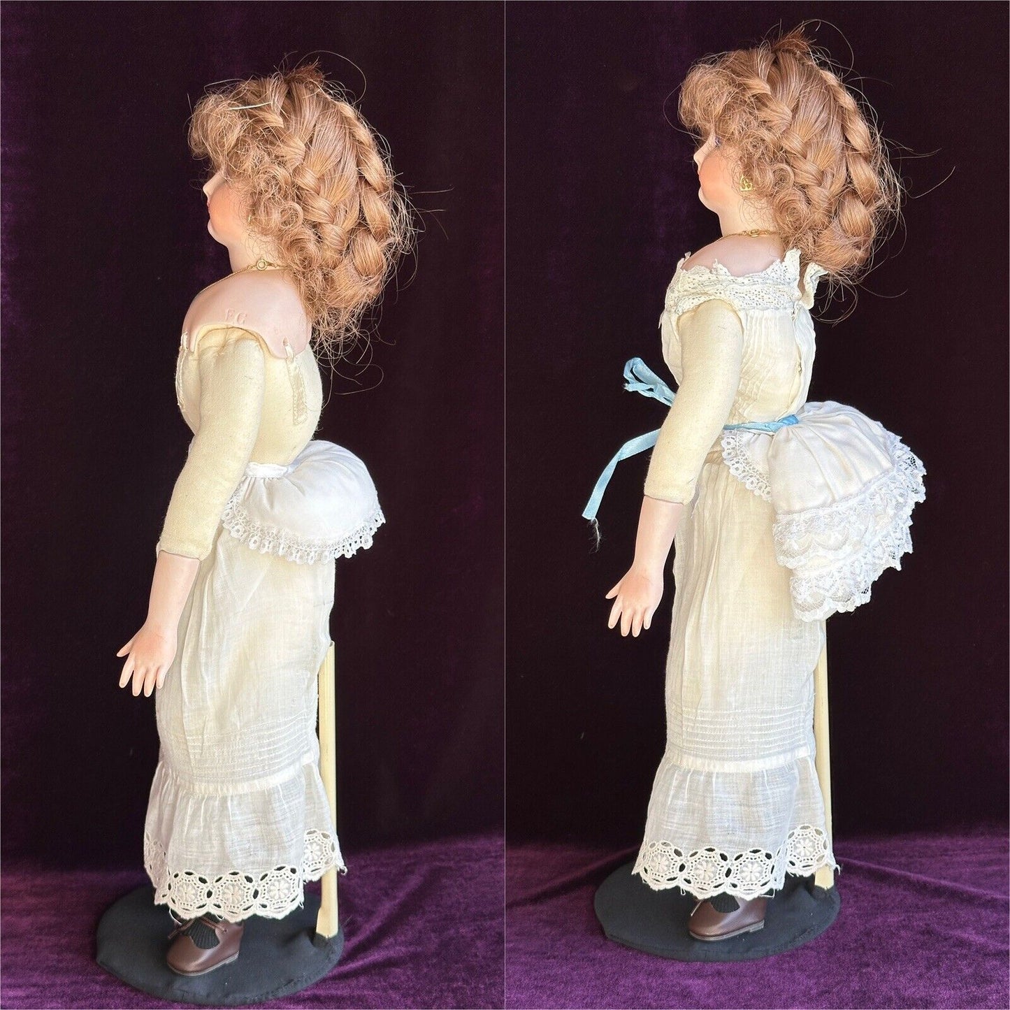 Porcelain 19” Reproduction of Antique French Francois Gaultier Fashion Doll