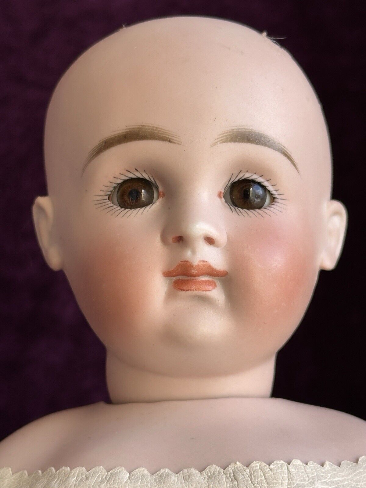 Rare Antique German 16” Early Kestner 9 Closed Mouth Swivel Neck Bisque Doll