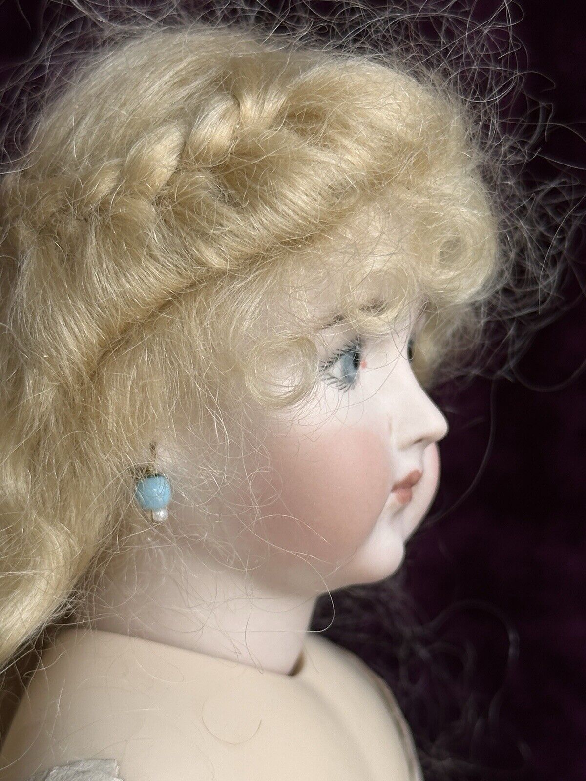 Contemporary OOAK Repro Portrait Jumeau Porcelain Head BJD Resin Body Doll