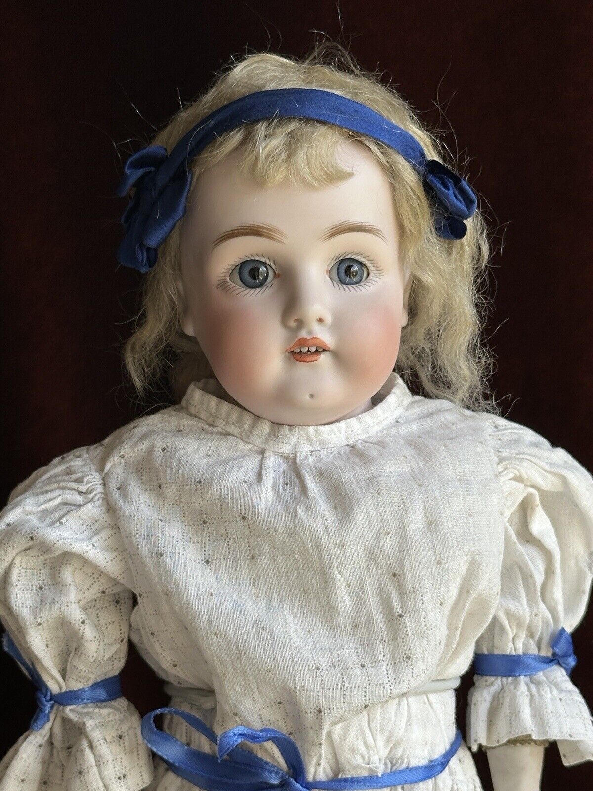 Antique German 19” Kestner 154 Bisque Shoulder Head Doll