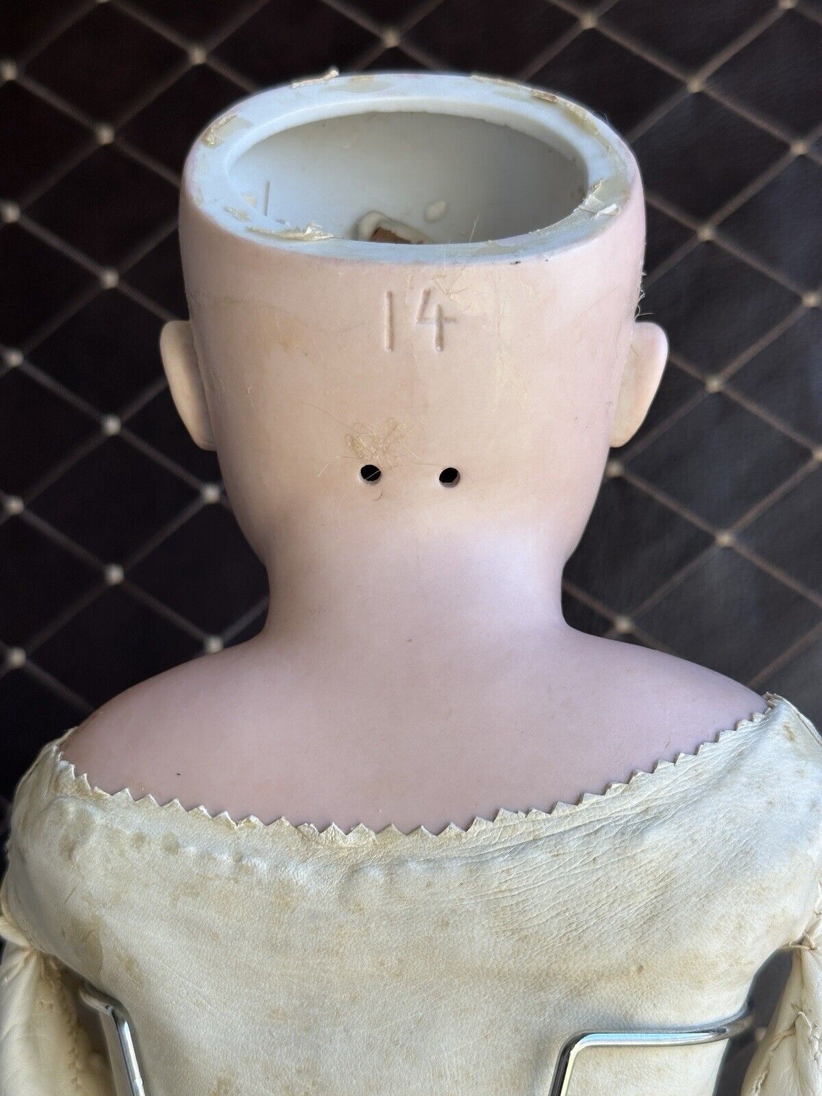 Large Antique German 27” Kestner Turned Bisque Shoulder Head Doll
