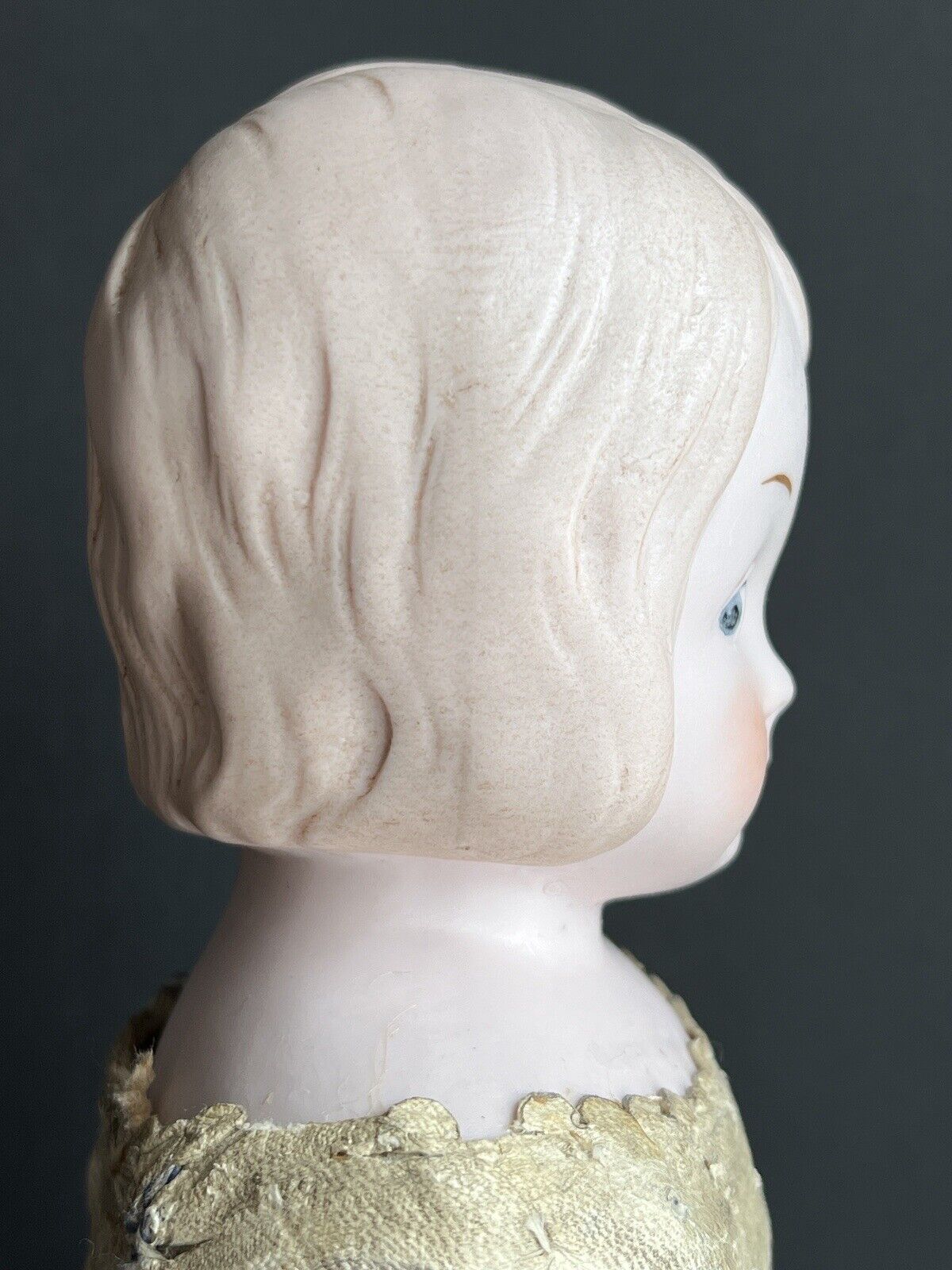 Antique German Gebruder Heubach (?) Bisque Shoulder Head Googly Eye Doll