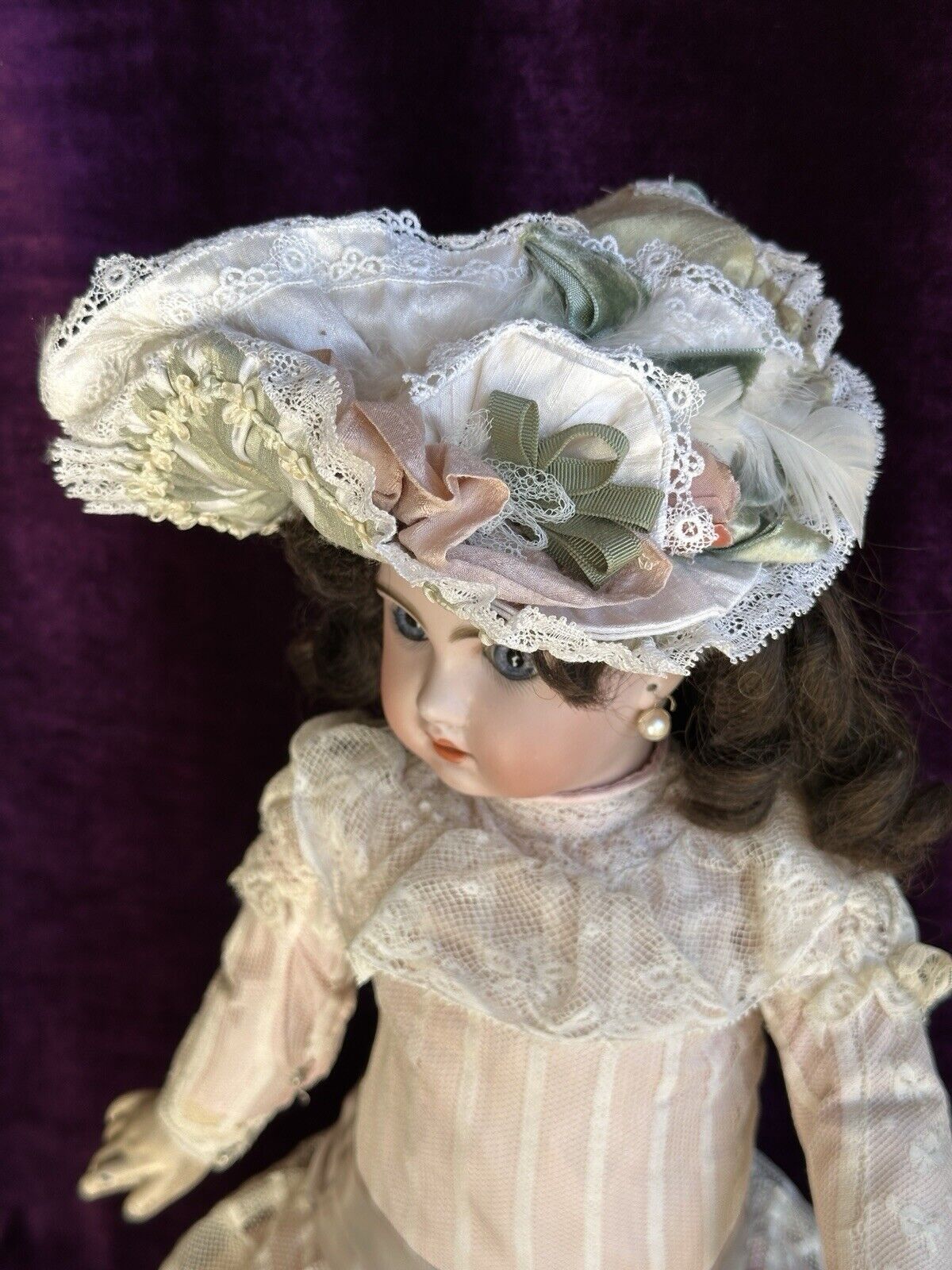 Antique French 19” Jumeau 1907 Bisque Head Marked Composition Body Doll