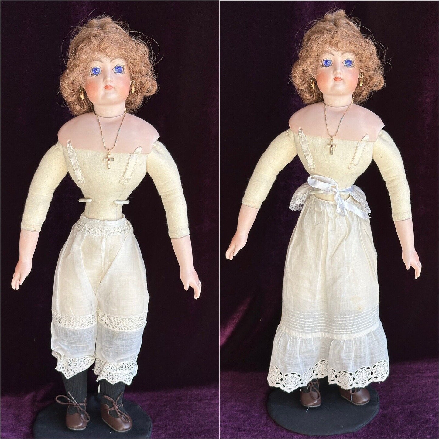 Porcelain 19” Reproduction of Antique French Francois Gaultier Fashion Doll