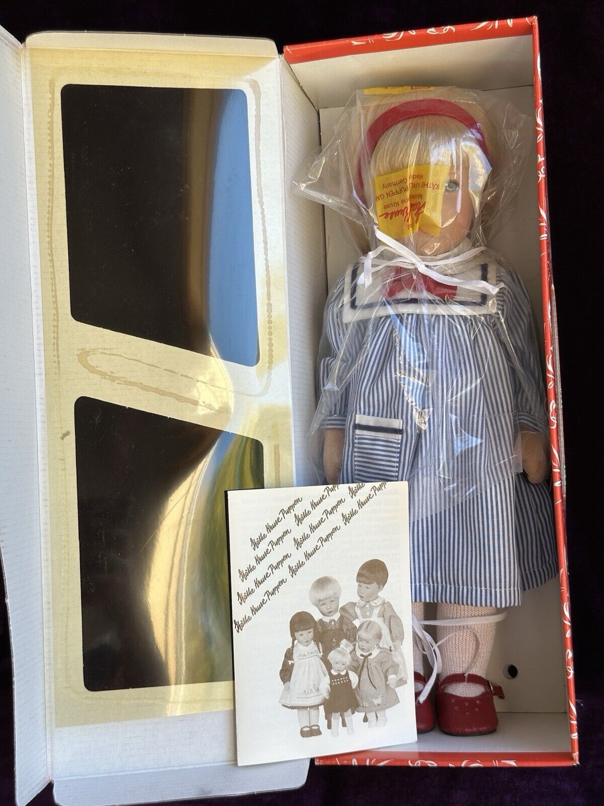 Vintage Collectible 15” Kathe Kruse 35 H Cloth Girl Doll New In Box