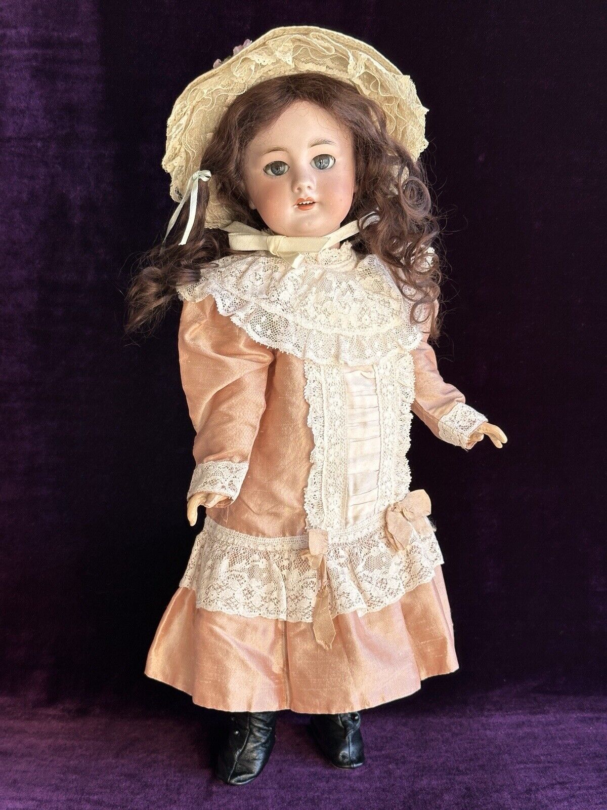 Antique German French 18” Tete Jumeau Dep Bisque Head Doll