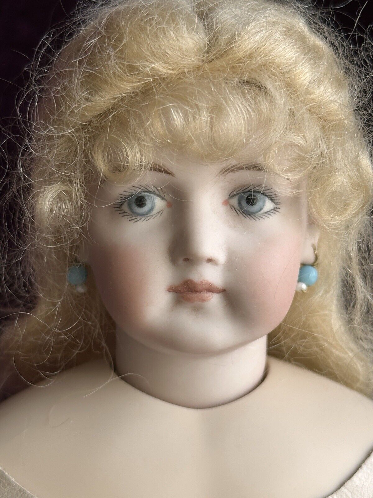 Contemporary OOAK Repro Portrait Jumeau Porcelain Head BJD Resin Body Doll