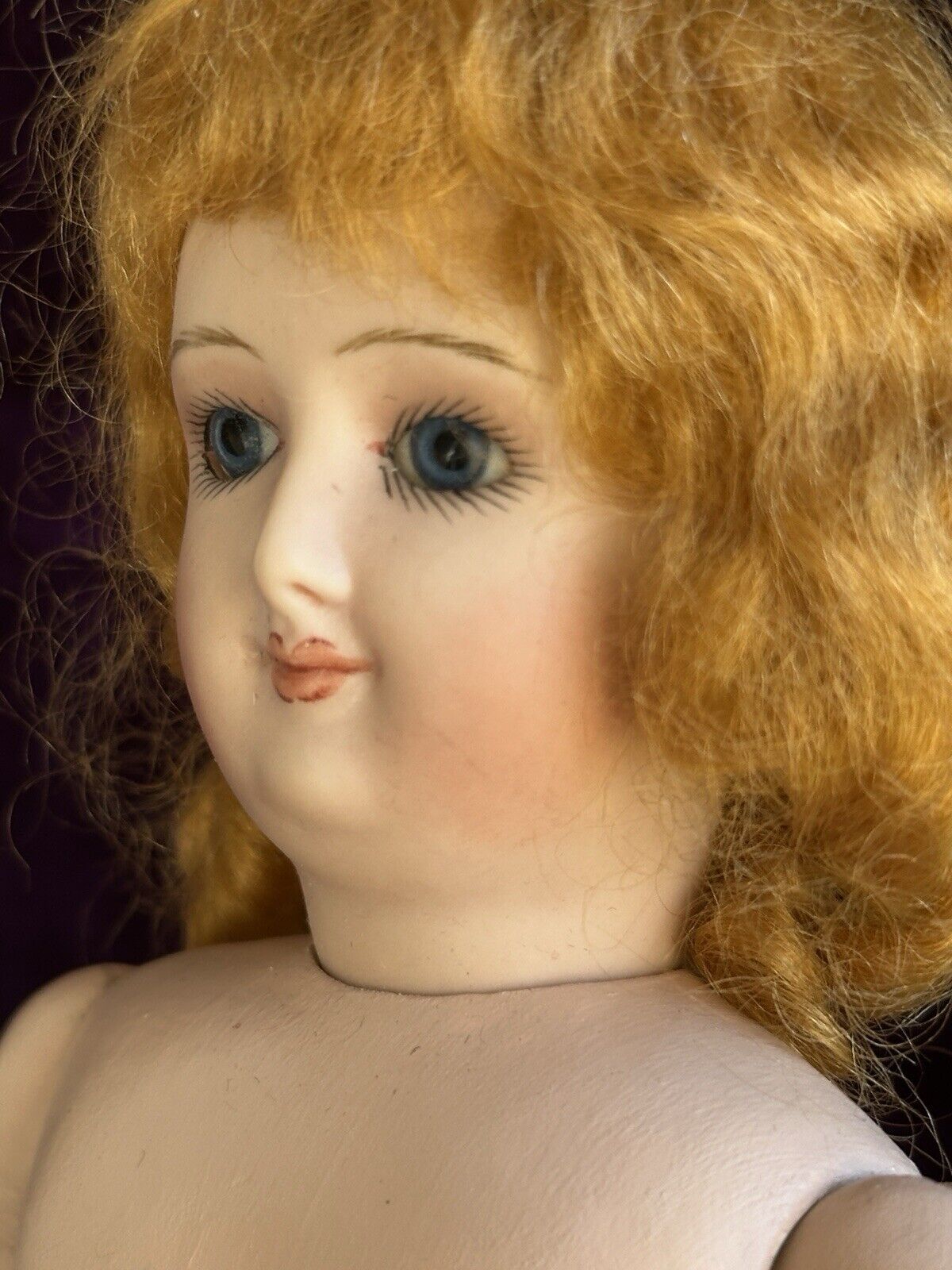 Artist 12” Porcelain Reproduction of Antique French Smiling Bru Fashion Doll