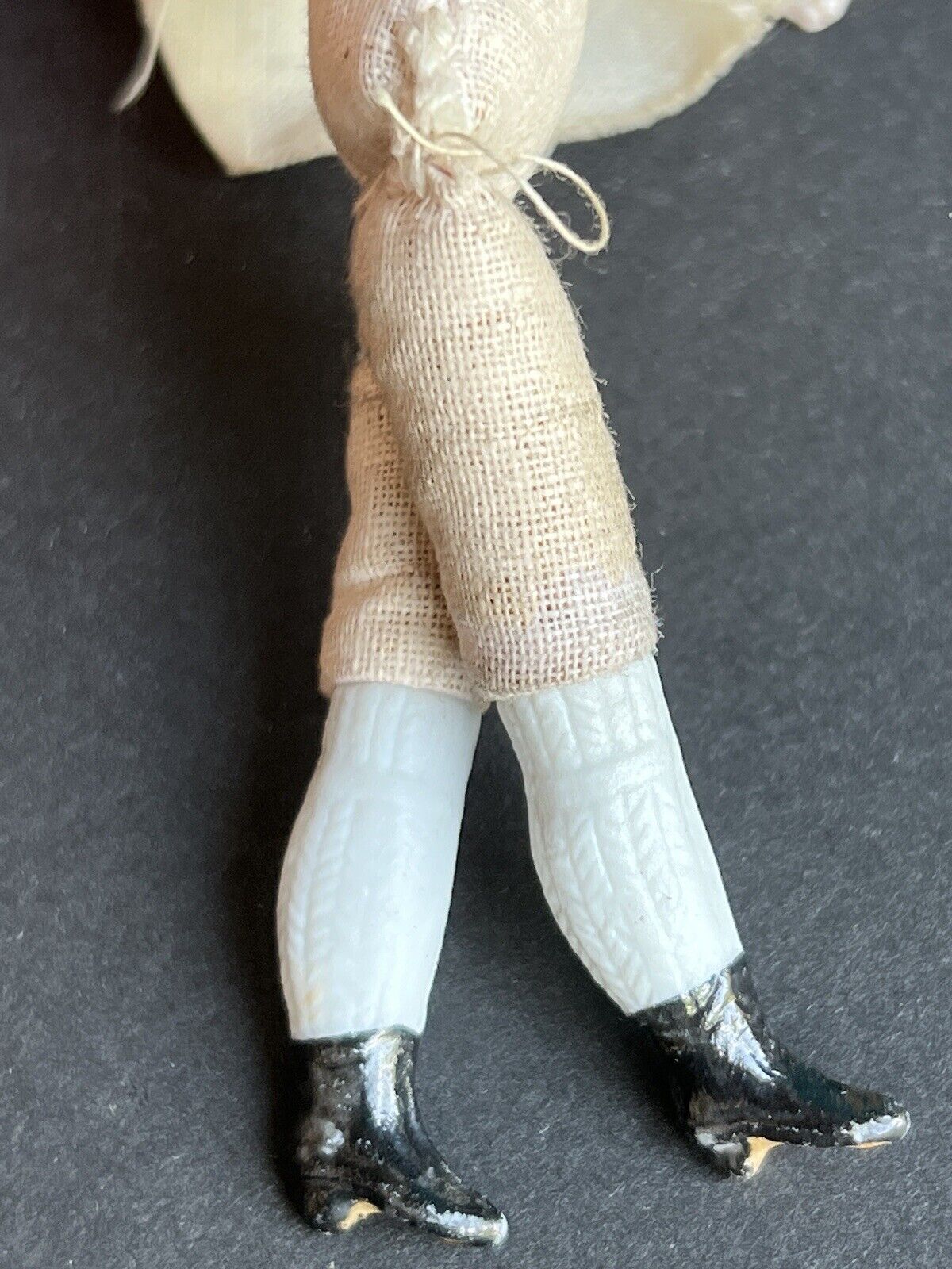 Rare Antique German 4.75” Bisque Shoulder Head Dollhouse Bald Man Doll