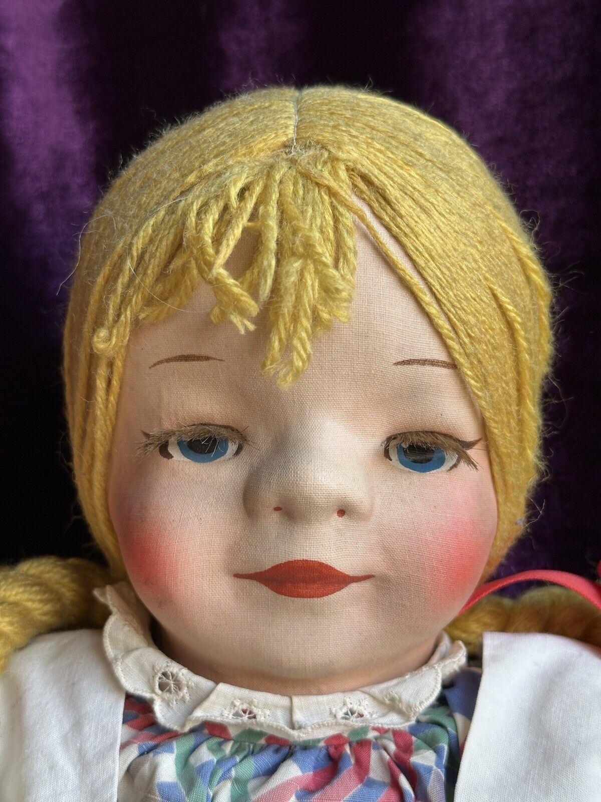 Rare Vintage Large 25” Georgene Averill Mask Face Cloth Doll