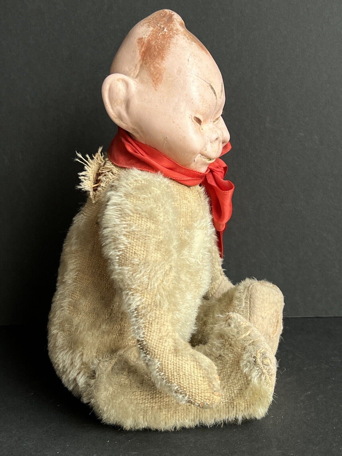 Rare Original Horsman 11” Composition Plush Billiken Jointed Toy Doll