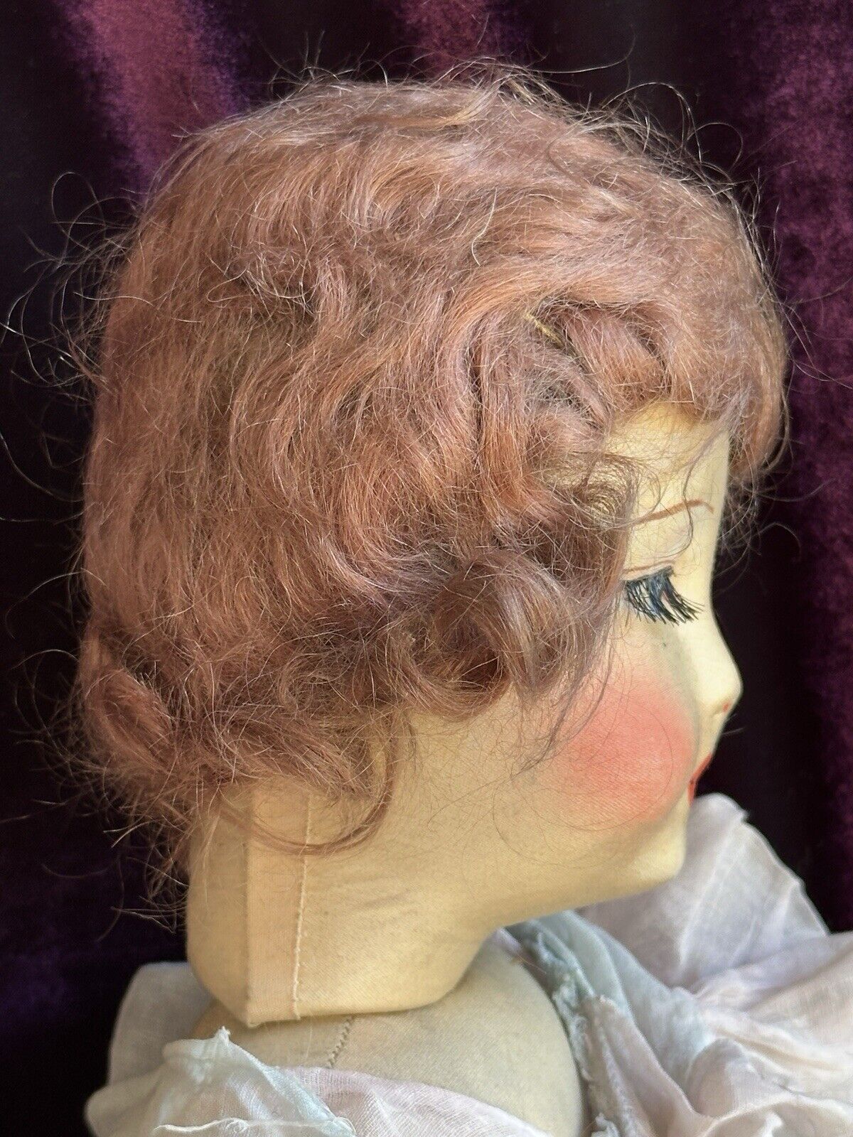 Antique/Vintage American Blossom 25” Boudoir Cloth Girl Doll