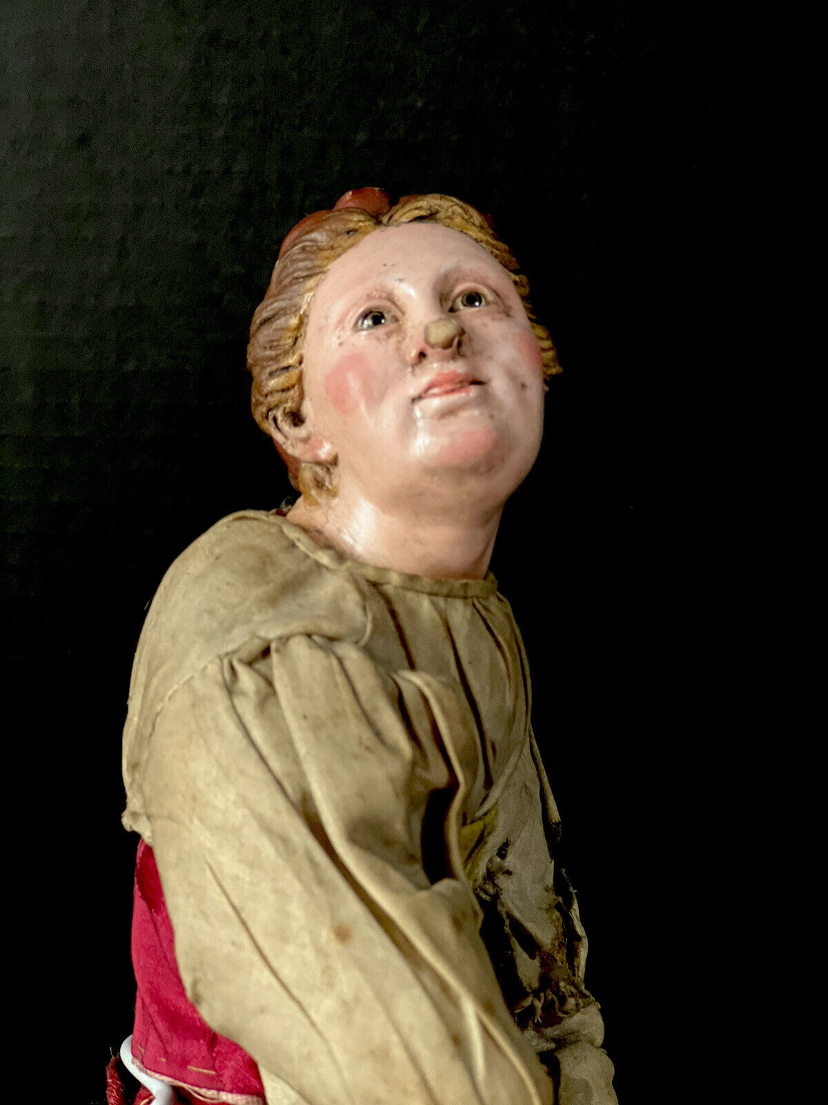 Antique Original Late 18th Century 14 1/2”  Neapolitan Crèche Figure Doll