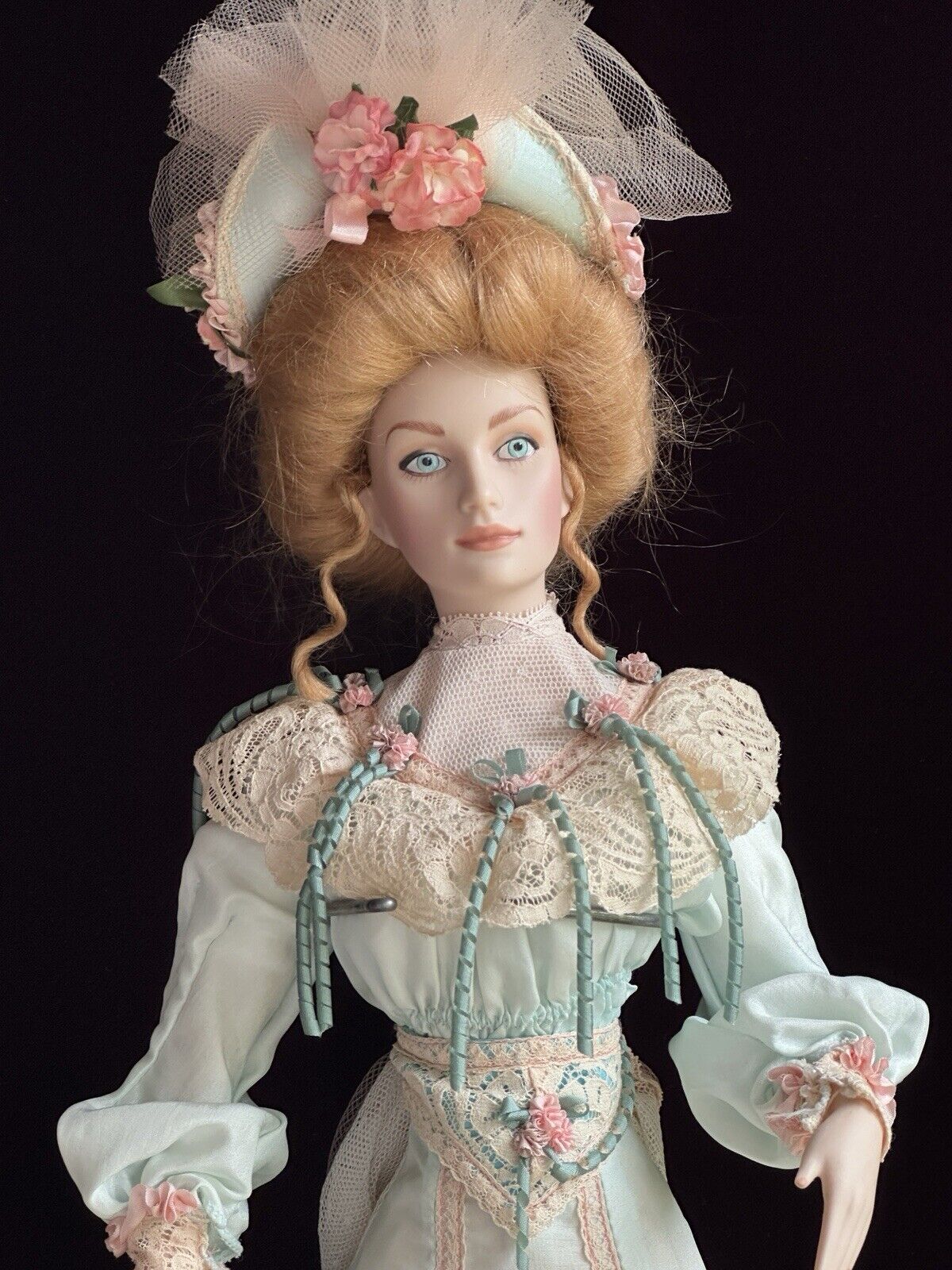 Franklin Mint Heirloom 22” Gibson Girl Victorian Porcelain Bridesmaids Doll