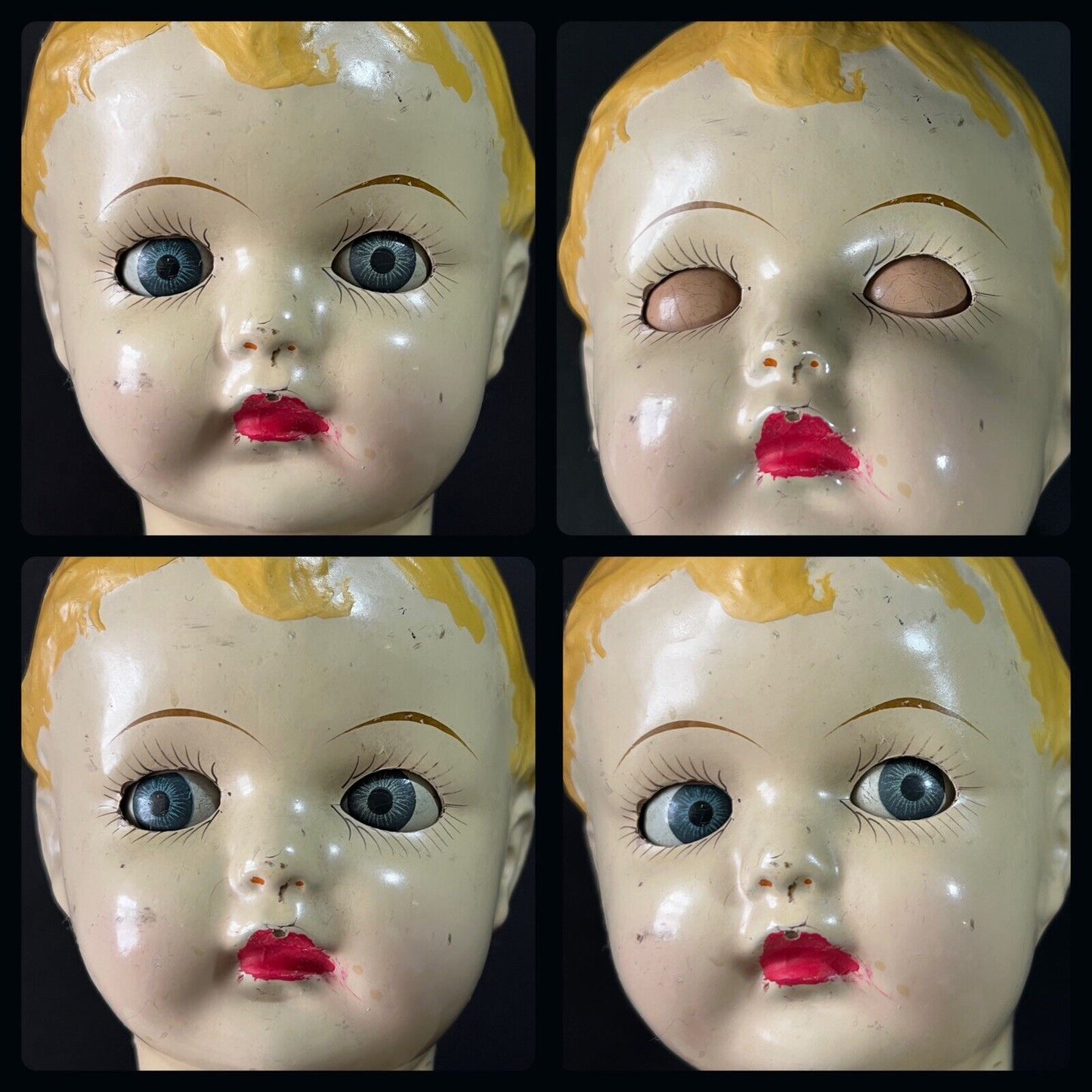 Antique 1920’s Composition Ideal Carrie Joy Character 18” Boy Doll Flirty Eyes