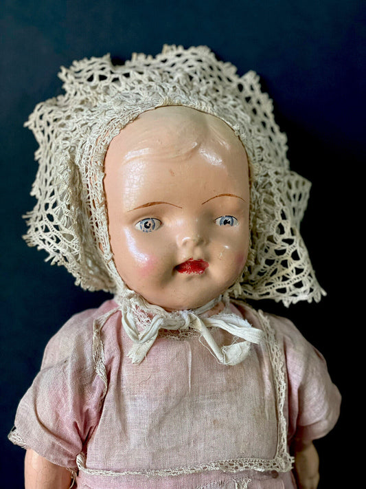 Vintage/Antique (?) Unidentified Large 24” Early Composition Doll