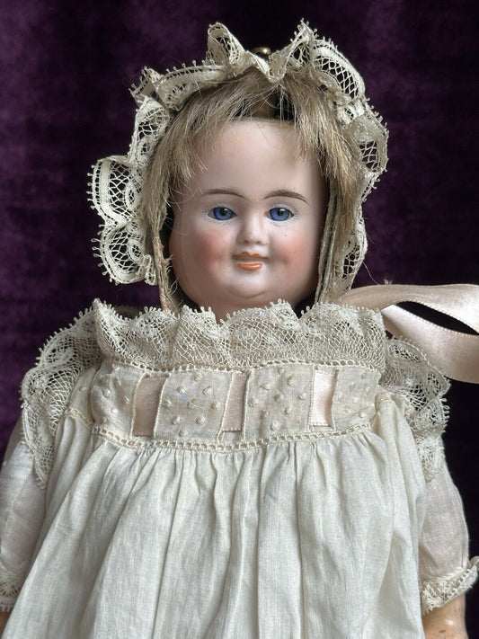 Antique German Carl Bergner 3-Faces Multifaceted Bisque Head Doll