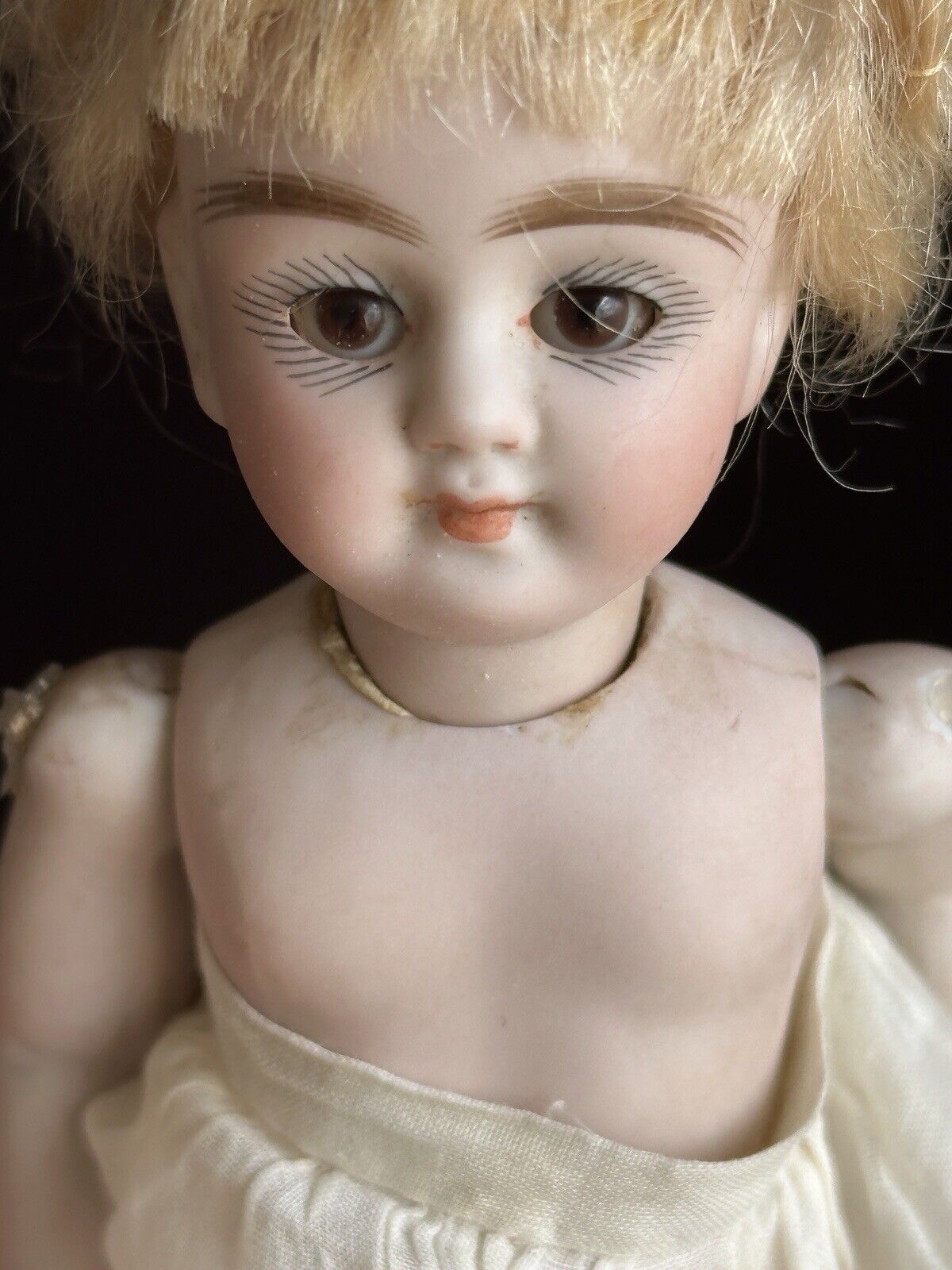Rare Antique German 6” All Bisque Gebruder Kuhnlenz 96 Mignonette Doll