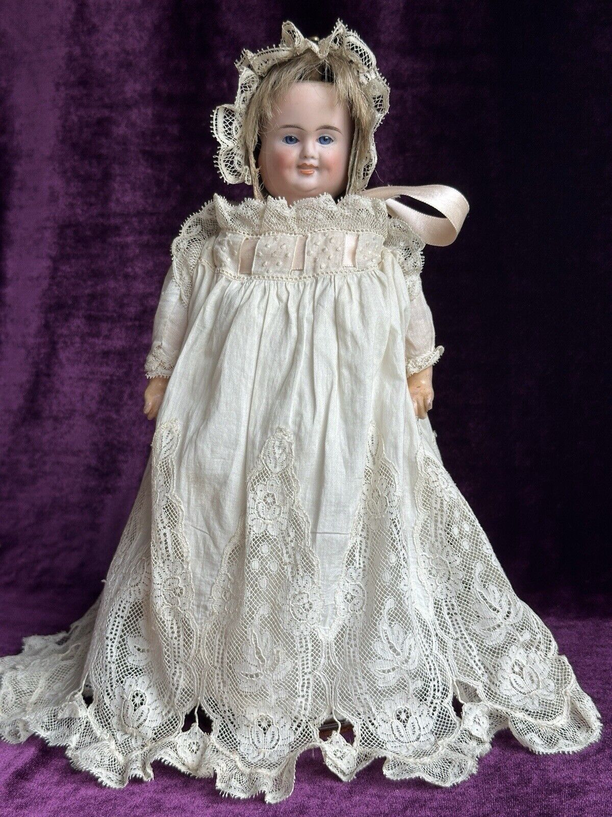 Antique German Carl Bergner 3-Faces Multifaceted Bisque Head Doll