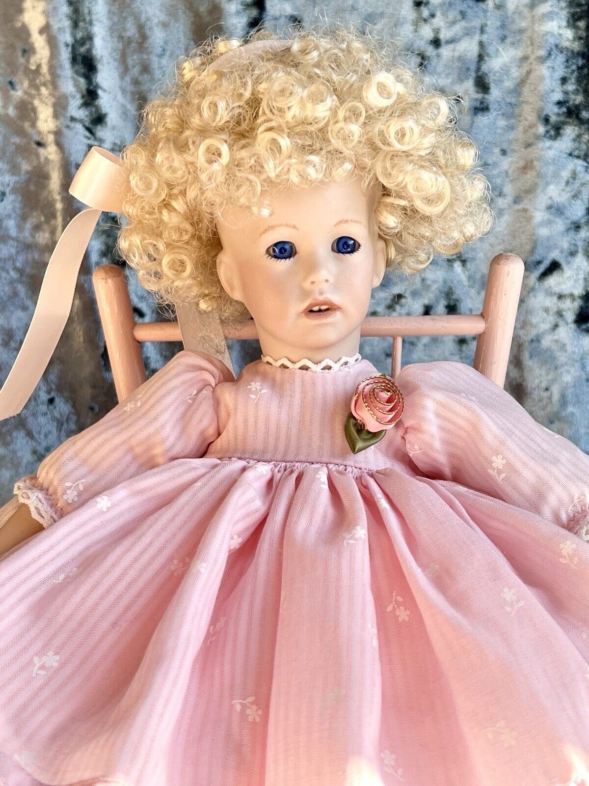 Collectible Porcelain 14” Cloth Shay Reproduction Doll Mold By Rubert 1991