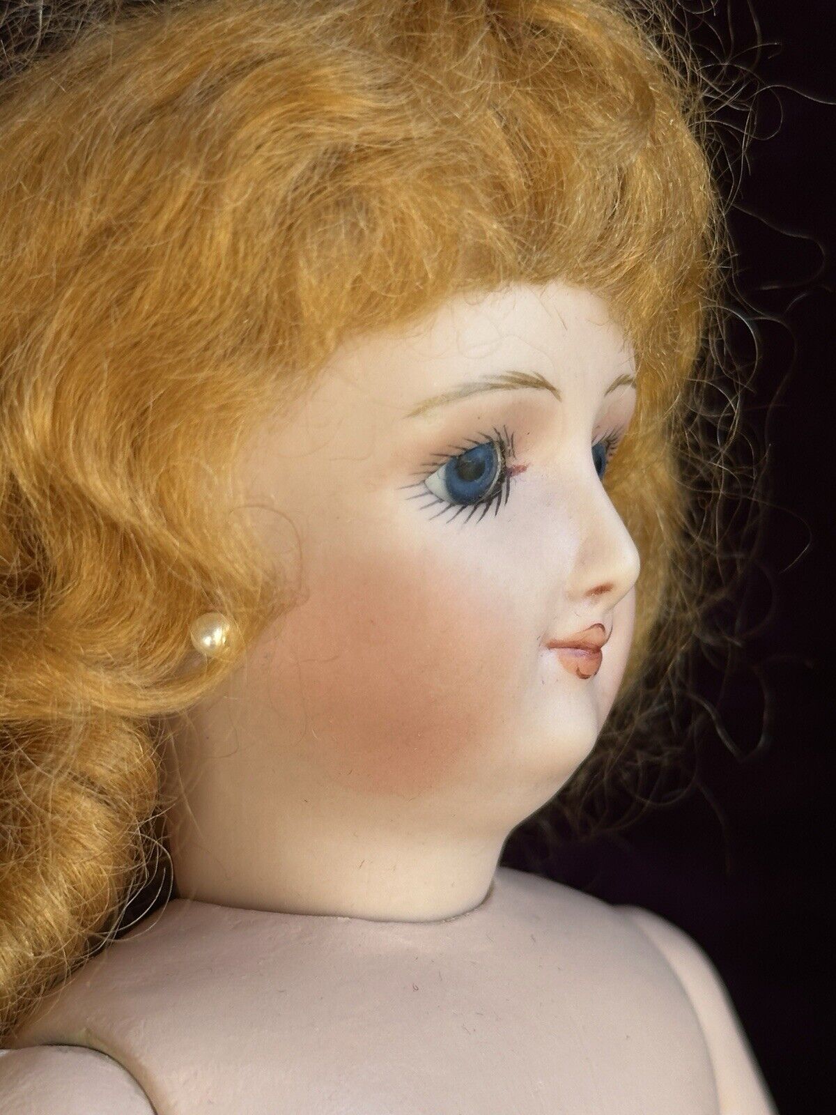 Artist 12” Porcelain Reproduction of Antique French Smiling Bru Fashion Doll