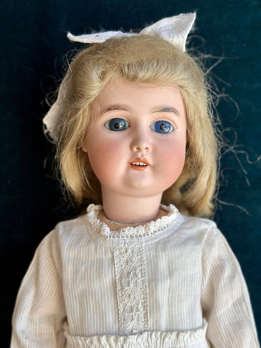 Antique German 22” Adolf Wislizenus Special Bisque Head Doll Walker Body