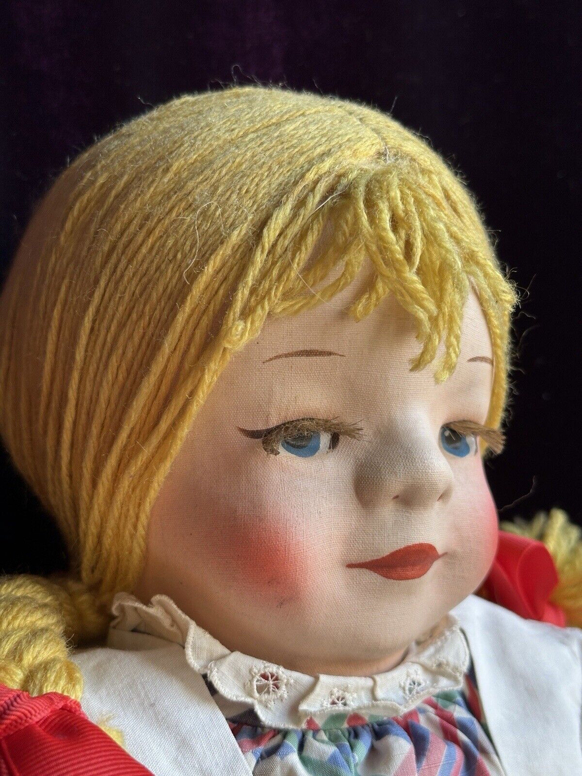 Rare Vintage Large 25” Georgene Averill Mask Face Cloth Doll