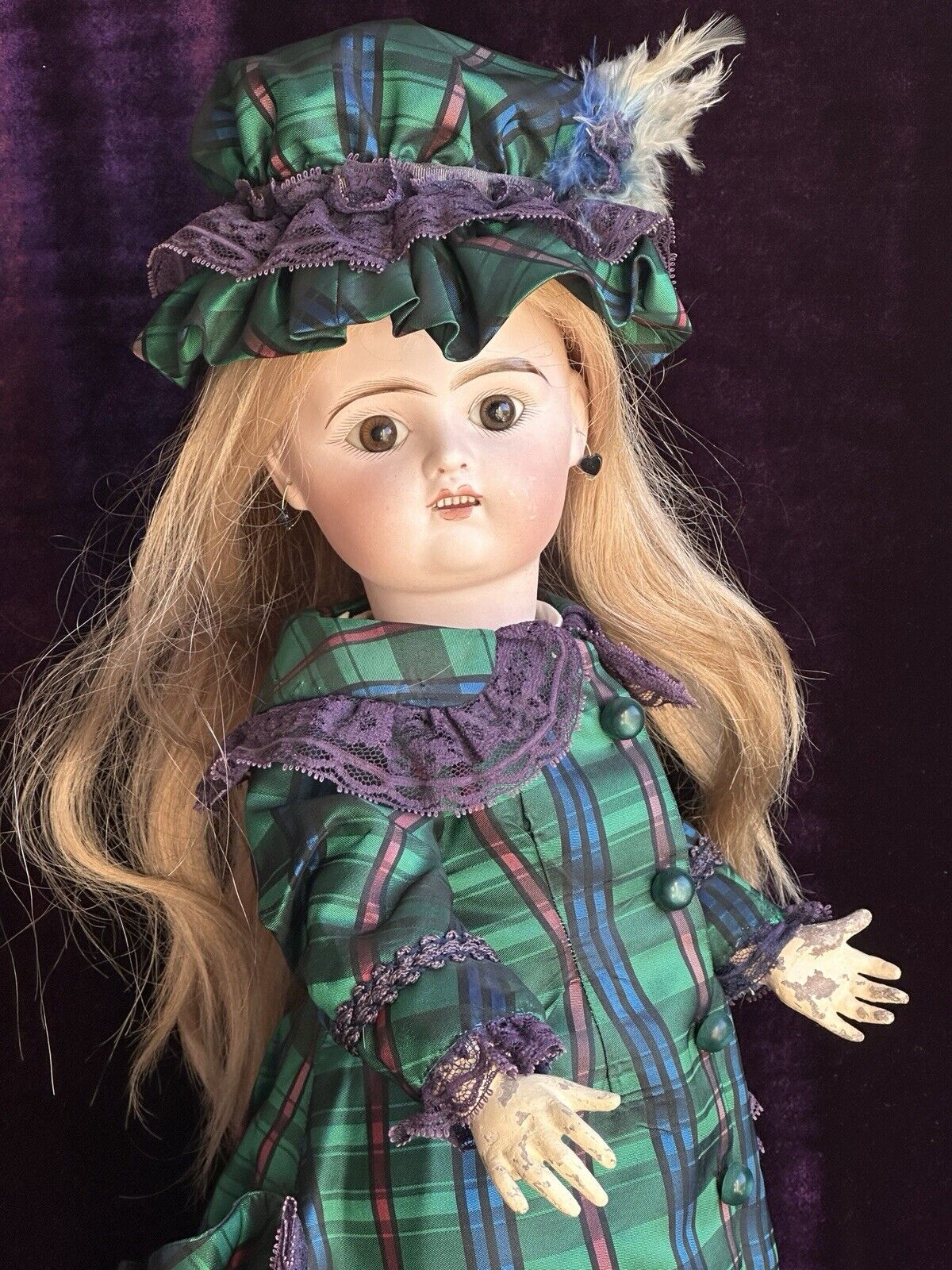 Antique French 20” Pintel & Godchaux Bisque Head Doll