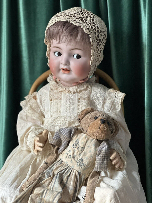 Large 24” Antique German Simon & Halbig Kammer & Reinhardt Flirty Eyes Baby Doll