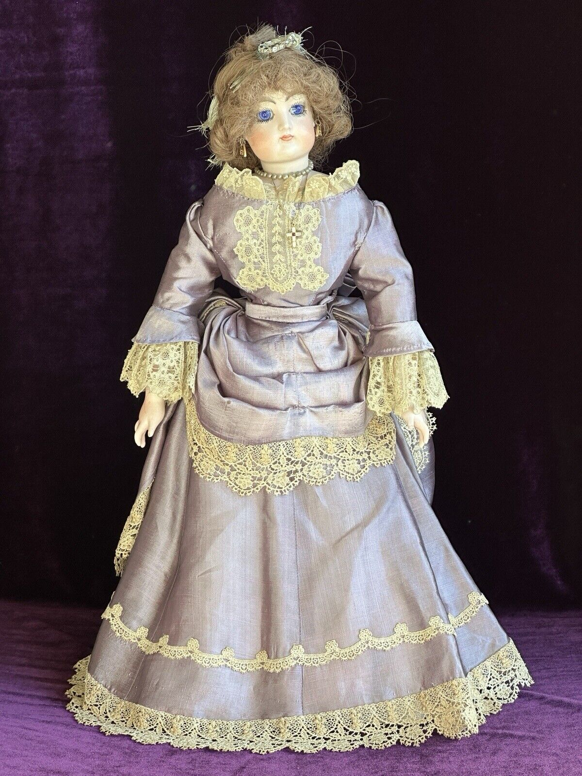 Porcelain 19” Reproduction of Antique French Francois Gaultier Fashion Doll