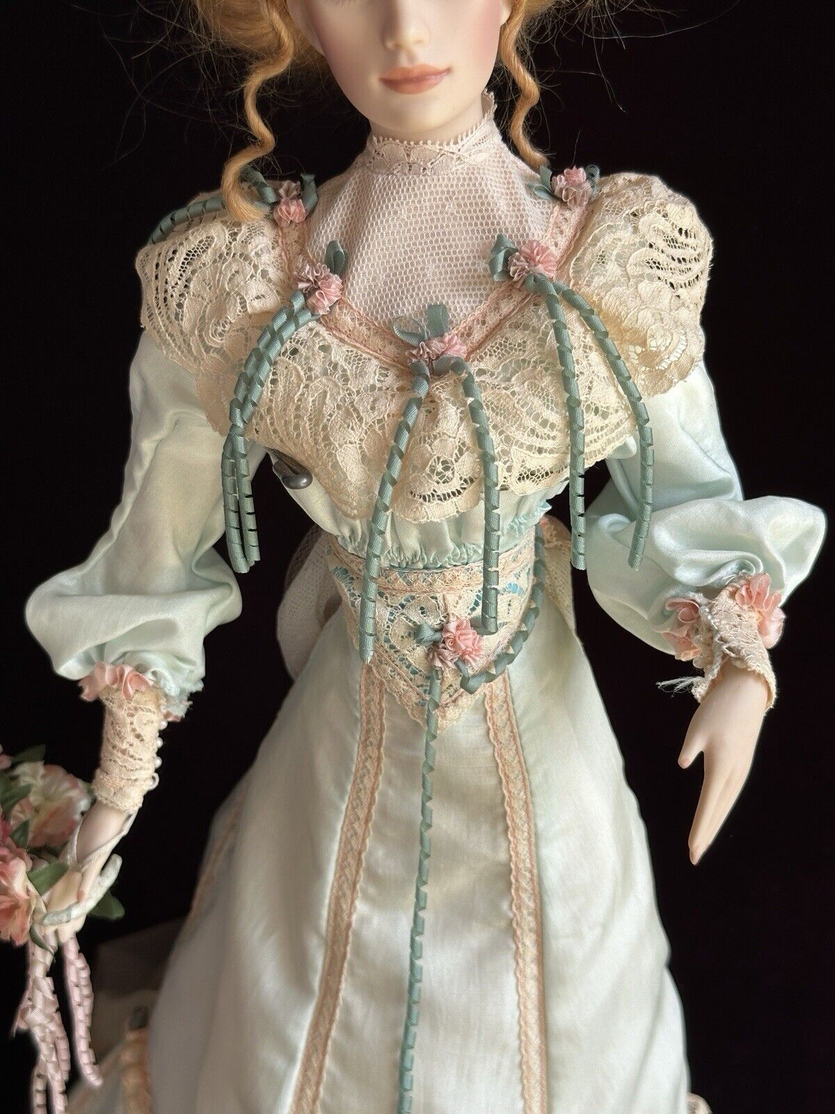 Franklin Mint Heirloom 22” Gibson Girl Victorian Porcelain Bridesmaids Doll