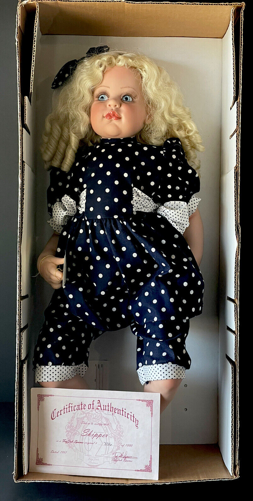 Vinyl Doll “Skipper” by Fayzah Spanos 28” LE 336/1500 Box, COA