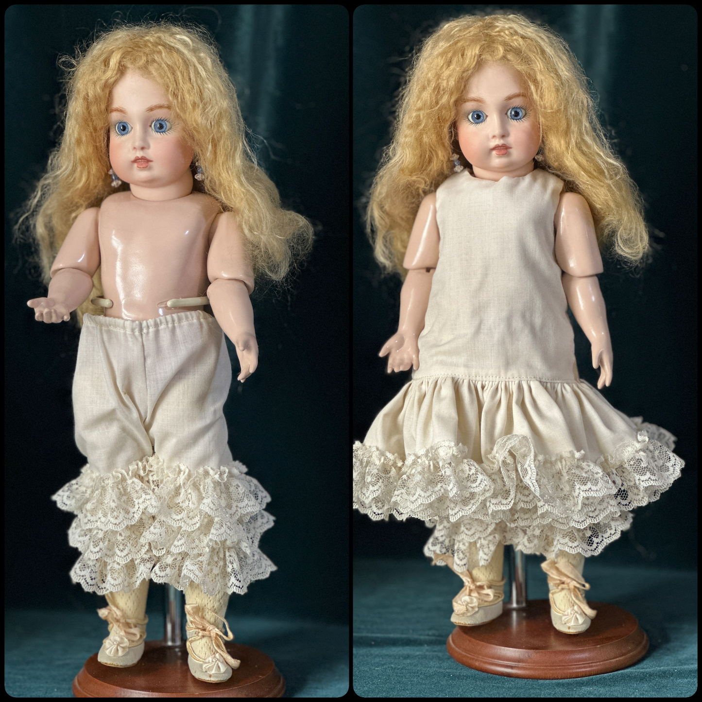 Vintage Reproduction of Antique French 15” Doll Porcelain Head Seeley Body