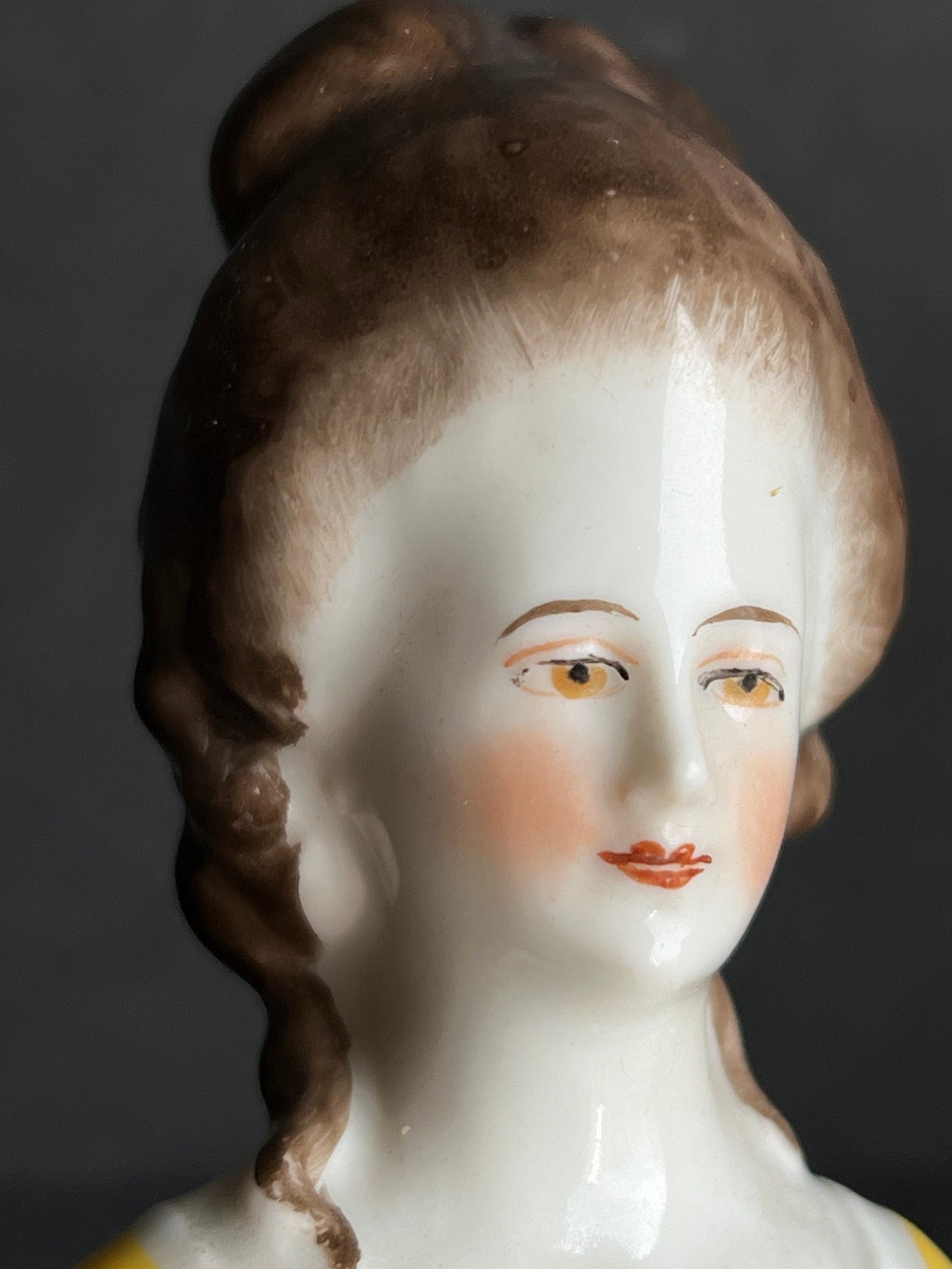 Antique German 5" Porcelain Marked Volkstedt Rudolstadt Half Doll Figurine