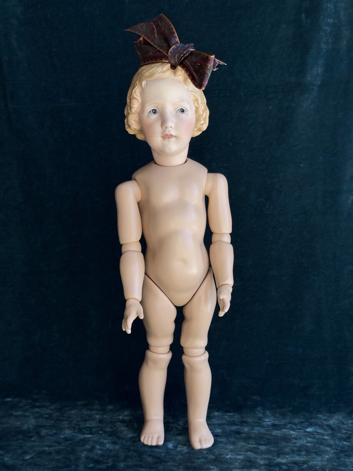 Porcelain/Composition 18” Reproduction of Antique German Gebruder Heubach Doll