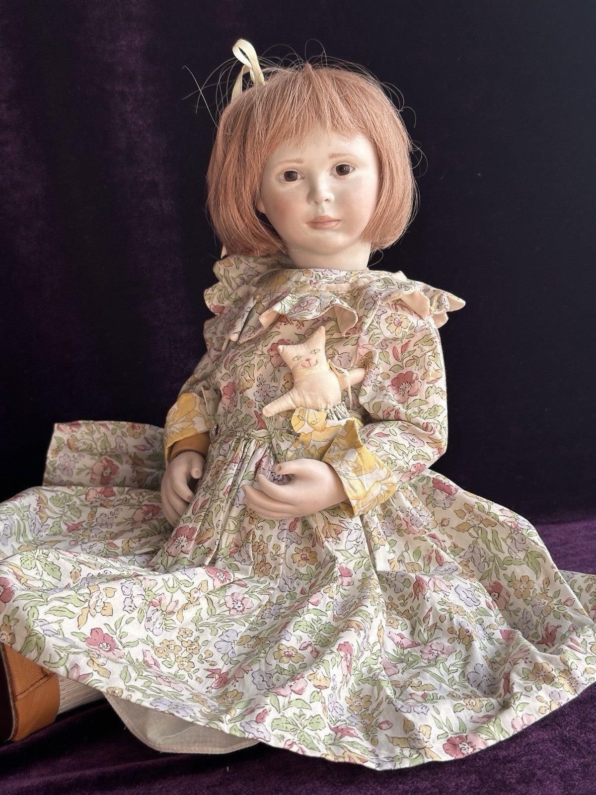 Collectible 17.5” Porcelain Wood Doll Medium Beth by Lynne & Michael Roche