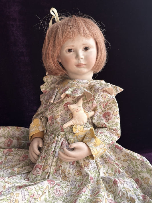 Collectible 17.5” Porcelain Wood Doll Medium Beth by Lynne & Michael Roche