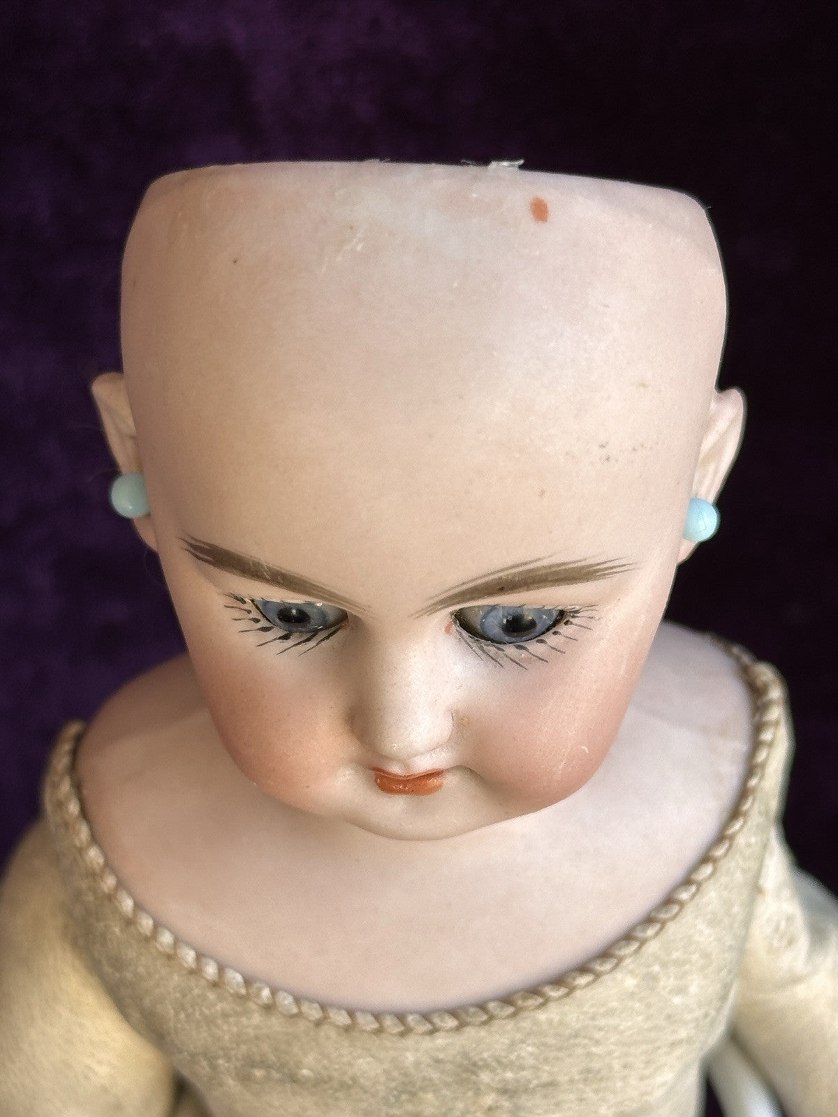 Antique German 10.5” Simon Halbig 1010 Bisque Shoulder Head Doll