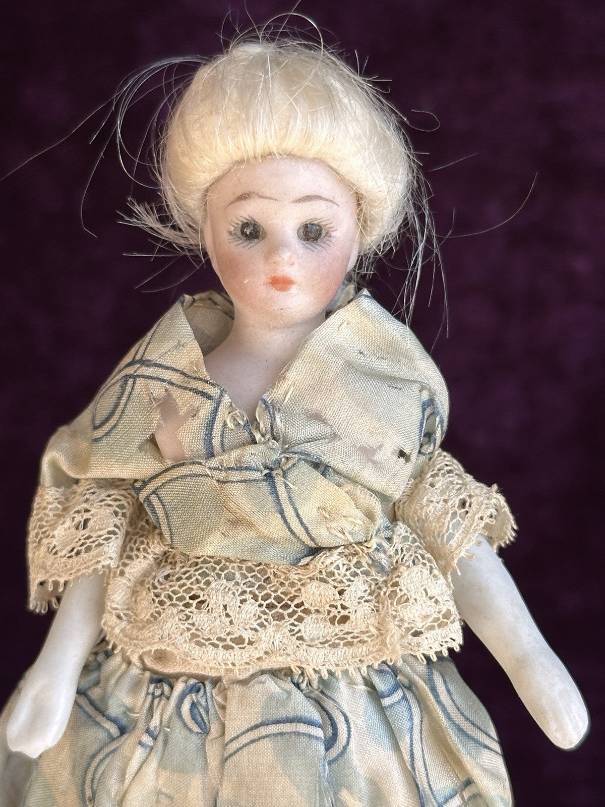 Antique German 5.5” Simon Halbig 1160 Little Woman Dollhouse Bisque Head Doll