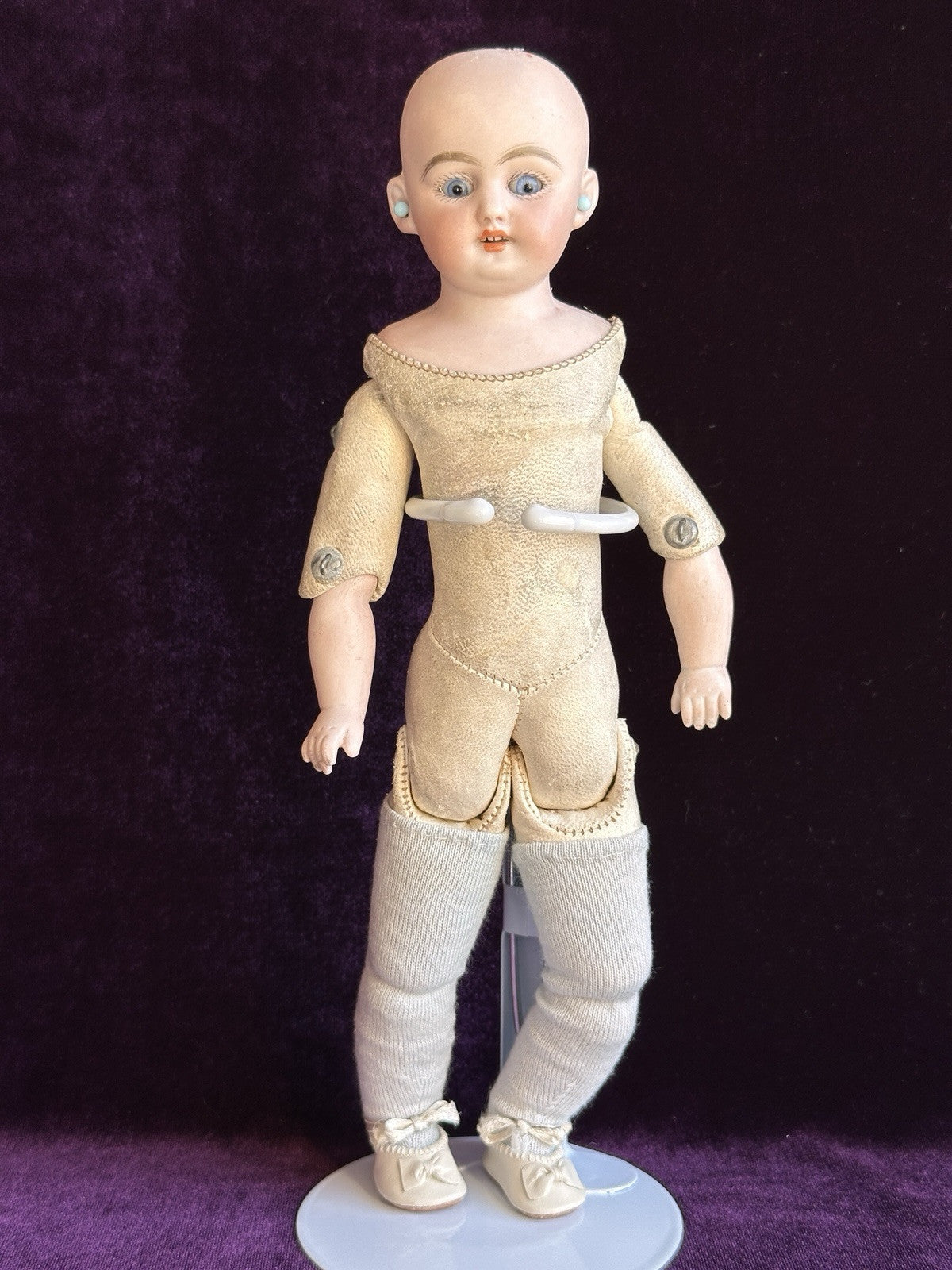 Antique German 10.5” Simon Halbig 1010 Bisque Shoulder Head Doll