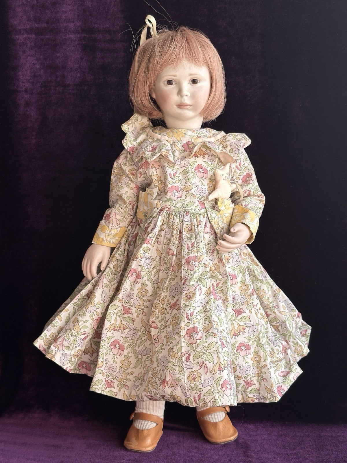 Collectible 17.5” Porcelain Wood Doll Medium Beth by Lynne & Michael Roche