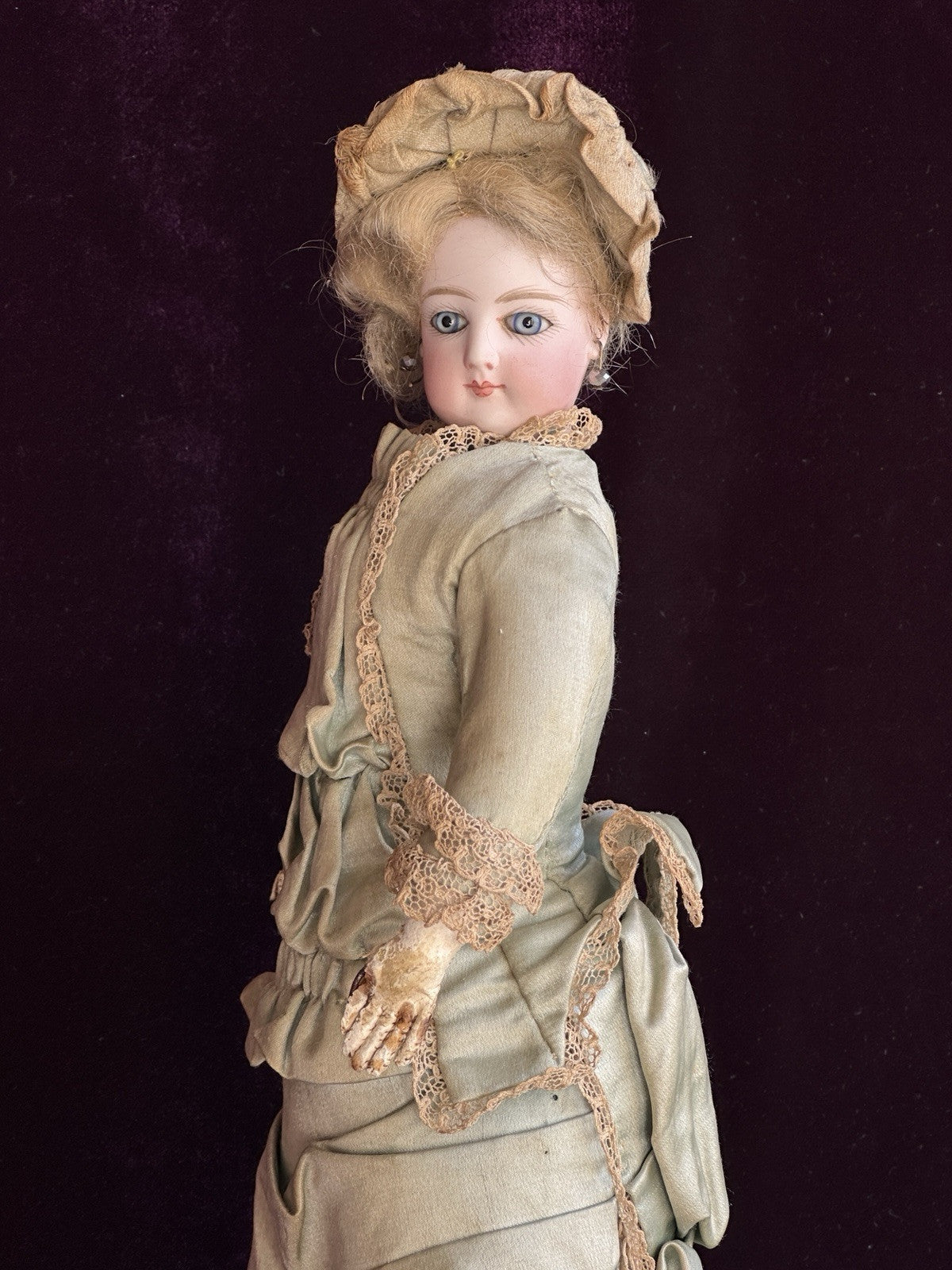 Antique French 12” Jumeau Fashion Lady Bisque Head Doll