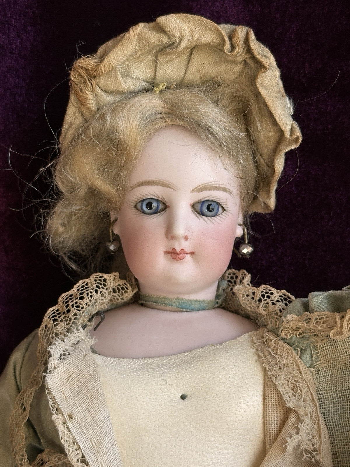 Antique French 12” Jumeau Fashion Lady Bisque Head Doll