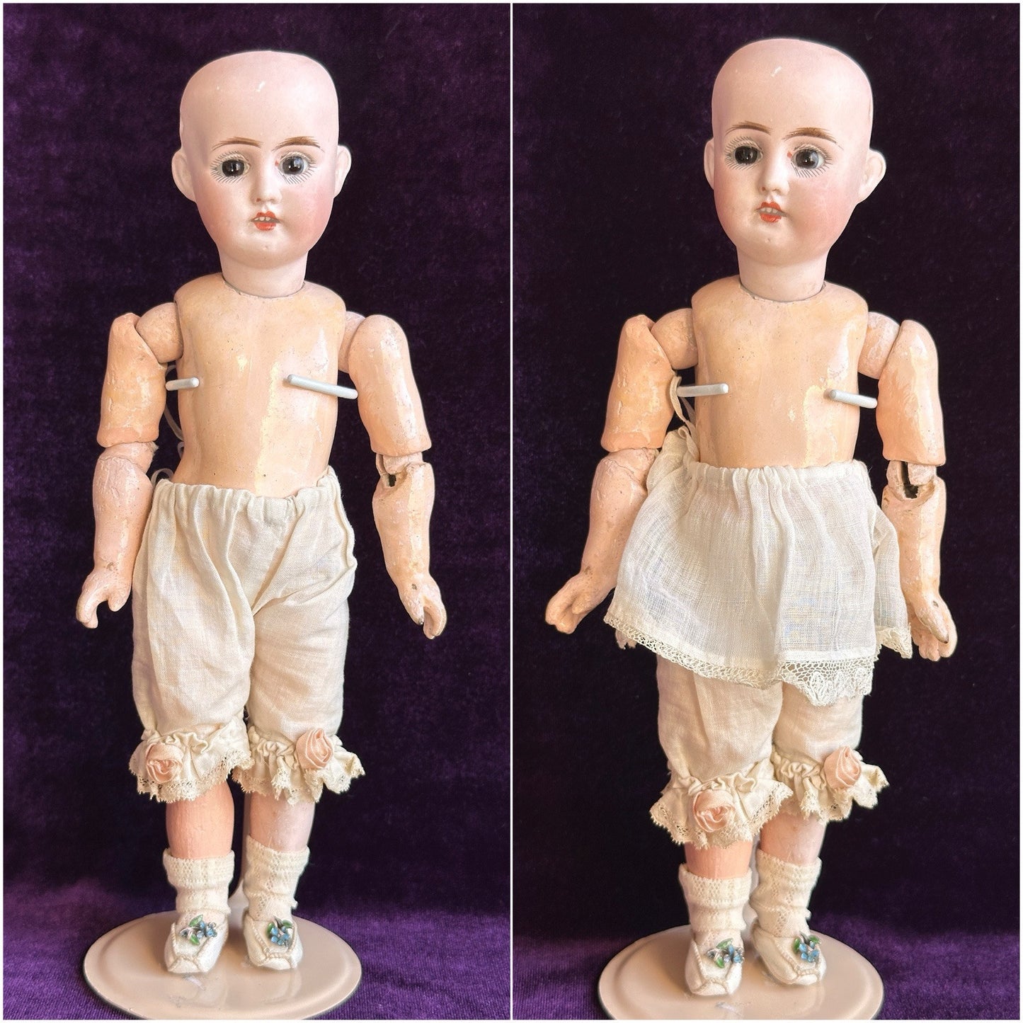 Rare Antique German 9” Bahr Proschild 340 Petite Bisque Head Doll