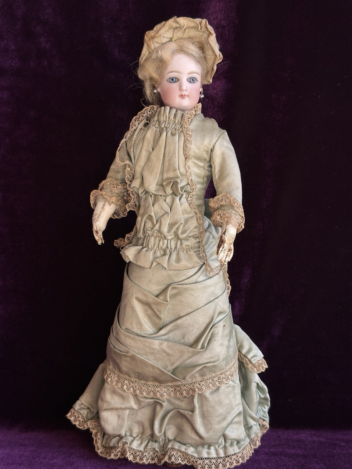 Antique French 12” Jumeau Fashion Lady Bisque Head Doll