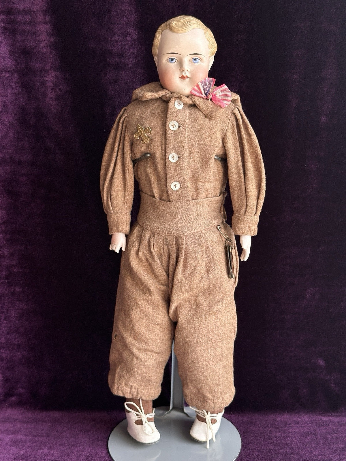 Rare Antique German 17.5” Alt Beck Gottschalck 508 Bisque Parian Soldier Doll